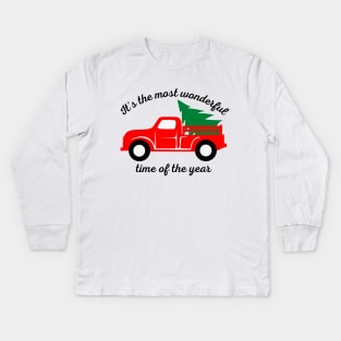 IT'S THE MOST WONDERFUL TIME OF THE YEAR Kids Long Sleeve T-Shirt
